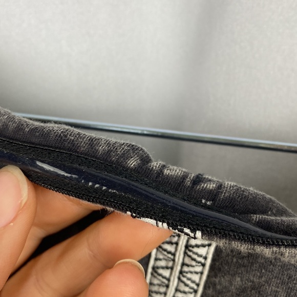 Anthropologie ecoté Bohemian Mineral Wash Metallic Ribbon Cropped Tube Top - L - Picture 4 of 11